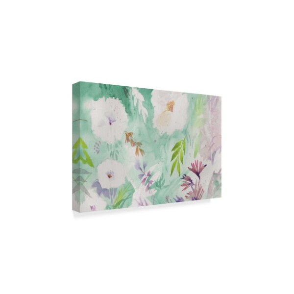 Sheila Golden 'Napa Garden White Flowers' Canvas Art,22x32